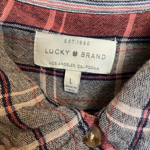 Lucky Brand Pink Flannel ✨💖✨ - Picture 2 of 5